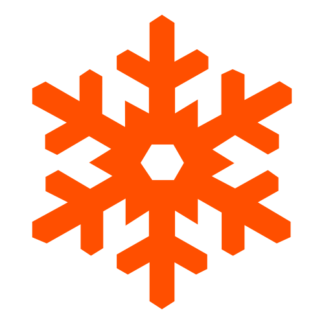 Snow Flake Decal (Orange)